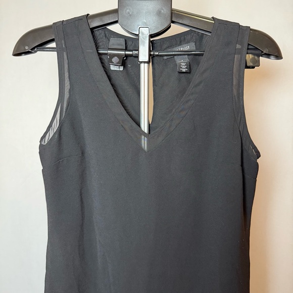 White House Black Market Black High Low Dress, Sleeveless V-Neck, Sz. 8 2/$25 - Picture 3 of 10